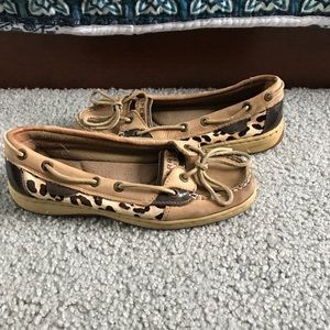 Cheetah print Sperry topsiders